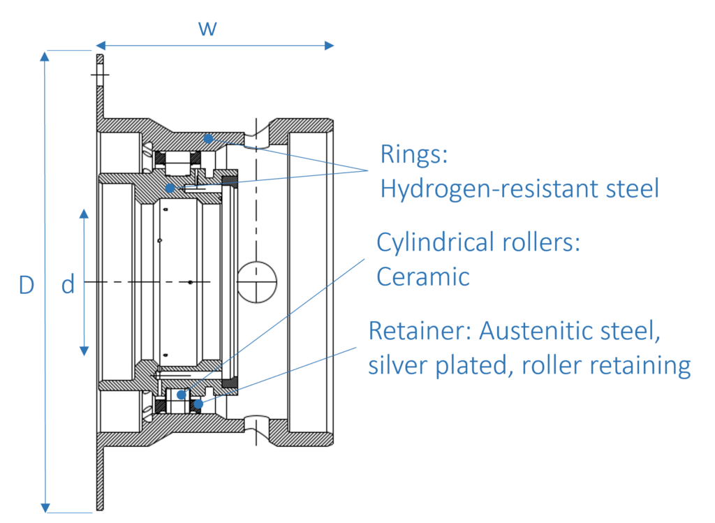 Hybrid-Zylinderrollenlager für Luftfahrt-Turbinen - Komponenten